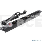 Блок розеток горизонтальный ExeGate ServerPro PDU-19H009 Al-5C135S-EU2.5-SW, 19