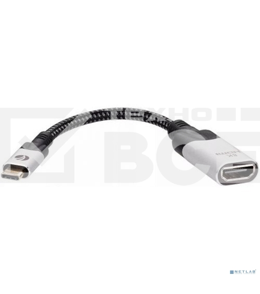 Адаптер VCOM USB 3.1 Type-Cm --> HDMI A(f) 8K@60Hz, 0.15m,Alum