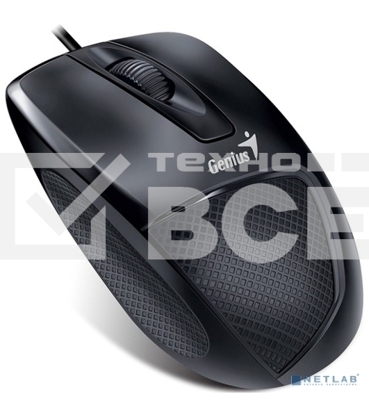 Мышь проводная Genius DX-150X черный, 1000 dpi, USB, кнопки - 3