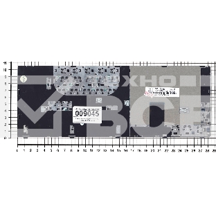 Клавиатура для ноутбука Lenovo IdeaPad Yoga 13 черная c черной рамкой