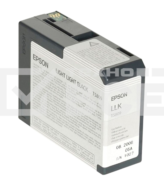 Картридж струйный Epson T5809 (C13T580900) светло-серый (80 мл) для Stylus Pro 3800