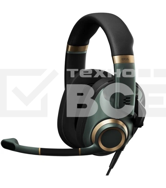 Игровая гарнитура EPOS H6 PRO Closed зелёная (Sennheiser, mini jack 3.5 мм, PC / Soft phone, PS4, Xbox One, Nintendo Switch, Mac OSX, PS5, Xbox Series X)