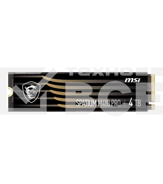 Накопитель SSD MSI SPATIUM M480 PRO, 1000GB, M.2 2280, PCIe 4.0 x4, NVMe, R/W 7400/6000