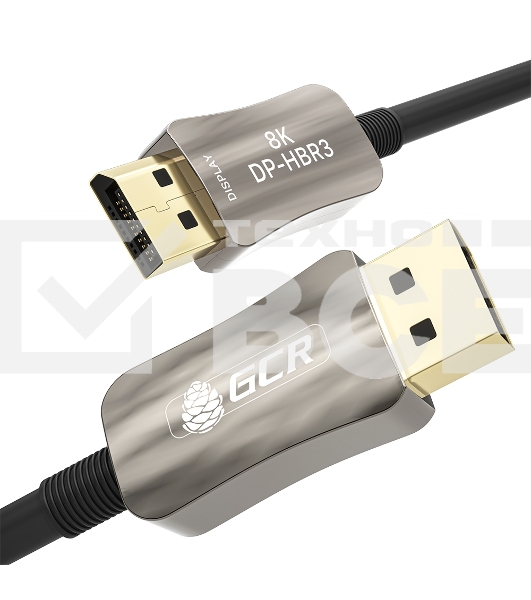 Кабель Greenconnect GCR-54778 1.0m оптический DP v1.4 Ultra HD 8K 60Hz, 4K 144Hz, HBR3, 32.4 Гбит/с