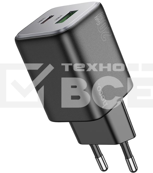 Сетевое зар./устр. Hoco N41 Almighty Black 20W 3A+2.22A+2A+1.67A+1.5A (PD+QC+AFC) USB/USB Type-C универсальное черный