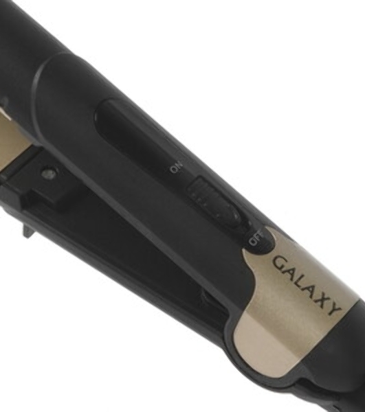 Выпрямитель для волос Galaxy Line GL 4519 черный/золотистый, 24 мм, 180 °C, 1 режим