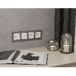 Комплект механизма электрической розетки ALFA Жемчуг 2USB A+C 20W (быстрая зарядка) с/з QUANT (AP2100, VM160) MA210010, фото5