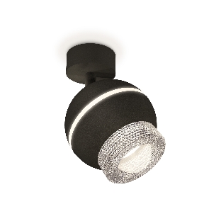 Комплект поворотного светильника Ambrella light XM1102010 SBK/CL черный песок/прозрачный MR16 GU5.3 LED 3W 4200K (A2210, C1102, N7191)