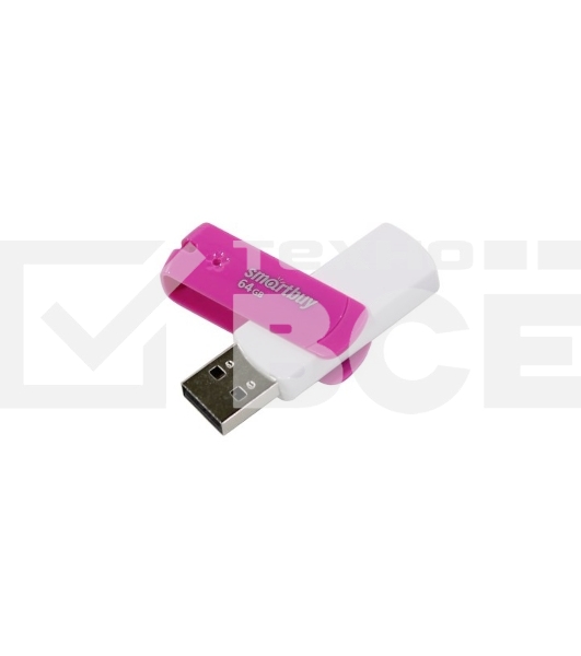 Флешка USB 64Gb USB USB 2.0 Smartbuy Diamond Pink (SB64GbDP)