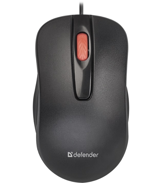 Мышь проводная Defender Point MM-756 черный, 1000 dpi, USB, кнопки - 3