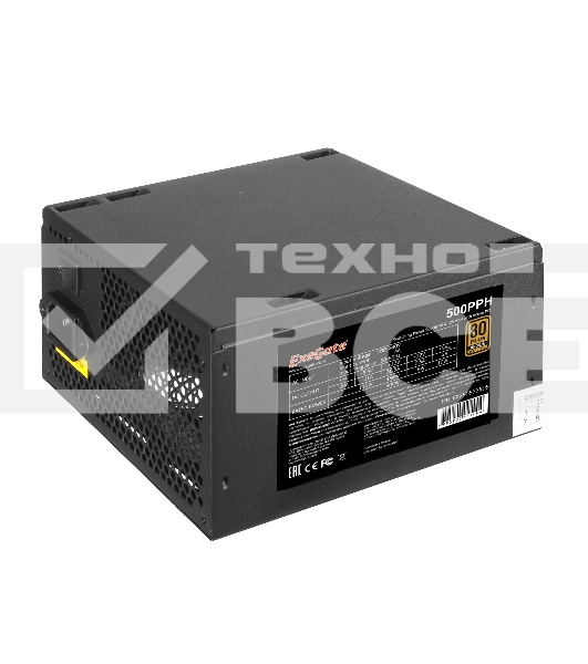 Блок питания ExeGate 500PPH-S (EX280577RUS-S), 500Вт, 80 PLUS, 120мм, черный