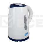 Чайник электрический Великие Реки Томь-1 белый/т.синий, фото 1