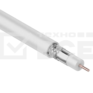 Кабель коаксиальный PROconnect RG-59U, 75 Ом, CCS/Al/Al, 48%, бухта 100 м, белый