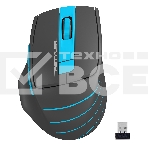 Мышь беспроводная A4Tech Fstyler FG30S серый/синий, 2000 dpi, радиоканал, USB, кнопки - 5, фото2