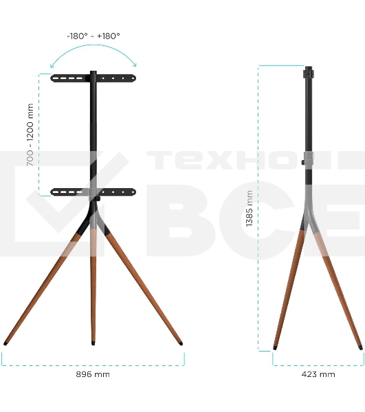 Стойка для ТВ и сенсорных панелей ONKRON TS1220 32