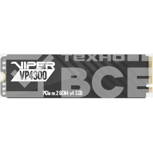 Накопитель SSD Patriot Viper VP4300, 1Tb, PCIe 4.0 x4, M.2 2280, NVMe, R/W 7400/5500, с радиатором