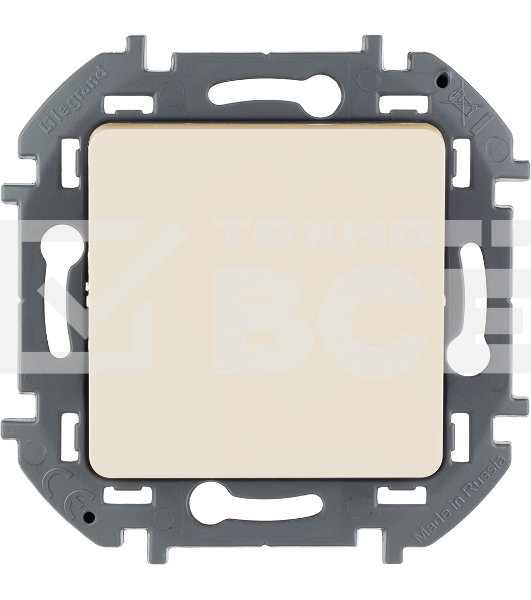 Переключатель без фиксации - кнопка, Н.О./Н.З. контакты 6A 250В слоновая кость