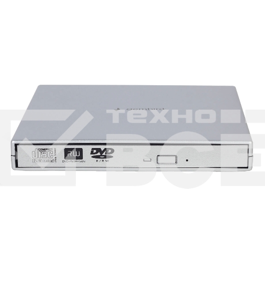 Оптический привод внешний с интерфейсом USB 2.0 Gembird DVD-USB-02-SV пластик, серебро