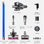 Пылесос вертикальный Jimmy H8 Graphite+Blue Cordless Vacuum Cleaner синий/серебристый, питание от аккумулятора, 160 Вт, уборка сухая, пылесборник 0,5 л, фото3