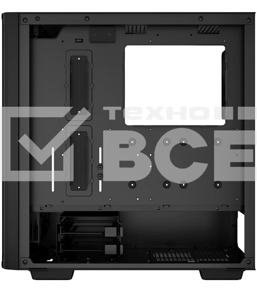 Компьютерный корпус Deepcool CK560 без БП, боковое окно (закаленное стекло), 3xARGB LED 120мм вентилятора спереди и 1x140мм вентилятор сзади, черный, ATX