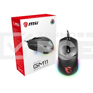 Мышь проводная MSI Clutch GM11 черный, 5000 dpi, USB, кнопки - 6
