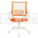 Кресло компьютерное Бюрократ CH-W695NLT TW-38-3 TW-96-1 оранжевый, сетка/ткань, крестовина пластик, пластик белый, фото5