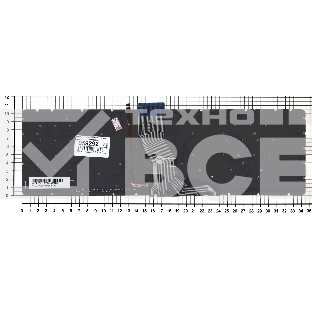 Клавиатура для ноутбука HP Omen 17-W000 черная с красной подсветкой