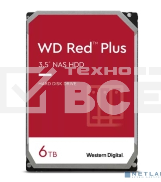 Жесткий диск Western Digital Red Plus WD60EFPX 6TB 3.5
