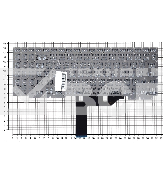 Клавиатура для ноутбука Asus ZenBook Flip 15 UX562F серебристая с подсветкой