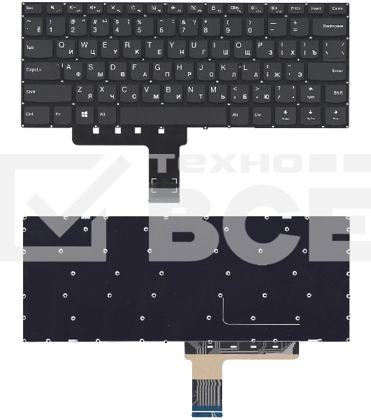 Клавиатура для ноутбука Lenovo IdeaPad 310-14ISK черная