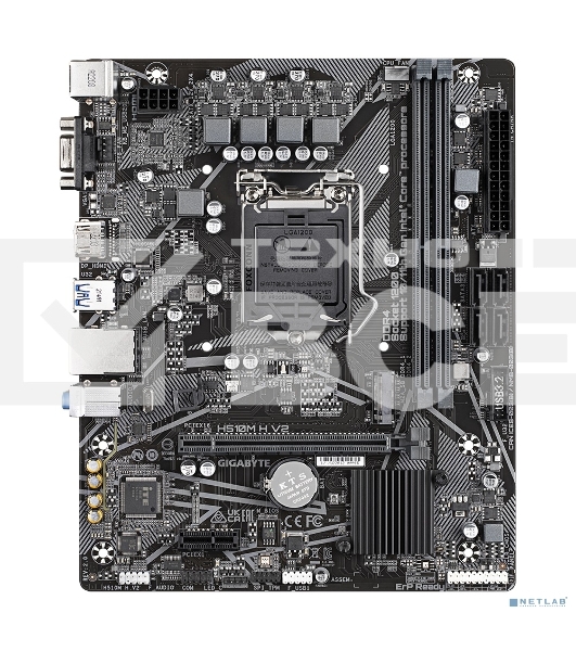 Материнская плата Gigabyte H510M H V2, LGA 1200, Intel H470, 2xDDR4, 4xSATA 6 Гбит/с, 1xM.2, 1xPCIe 3.0 x16, 1xPCIe 3.0 x1, 1xHDMI, 1xVGA, 1x 1Gb LAN, 2xUSB-A 3.2 Gen 1, 4xUSB-A 2.0, 3x3.5 мм, 7.1, Micro ATX
