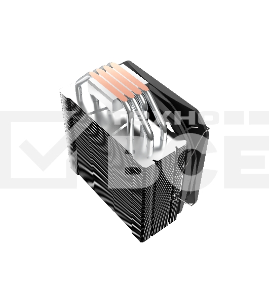 Кулер PCCooler Paladin 400 S115X/1200/1700/AM4 (20 шт/кор, TDP 200W, 130mm PWM FAN, 4 тепловые трубки 6мм, 800-1600RPM, 18-28,6dBa)