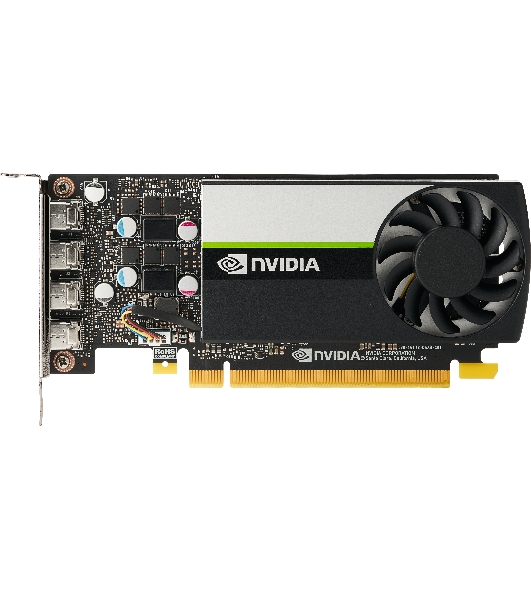 Видеокарта VGA PNY NVIDIA QUADRO T1000, 4 Gb GDDR6/128 bit, PCI Express 4.0 x16, 4x mDP, PG172