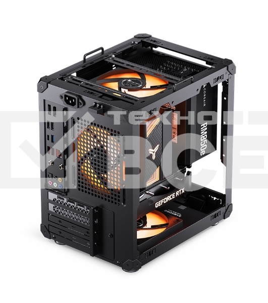 Компьютерный корпус JONSBO C6-ITX Black ITX без БП, боковая панель из закаленного стекла, mini-ITX, черный