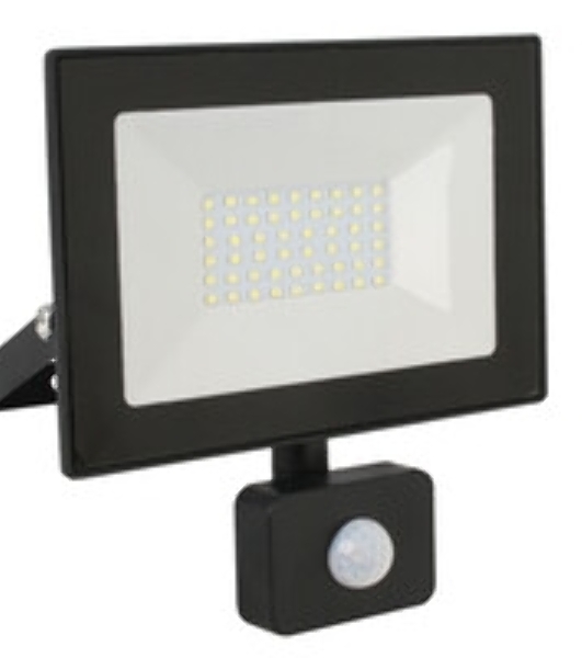 Прожектор Ultraflash LFL-3002S C02 черный (LED прожектор с датчиком, 30 Вт, 230В, 6500К)
