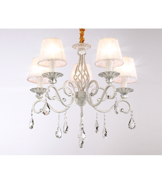 Светильник Ambrella light TR4547/5 WH/SL белый/серебро E14/5 max 40W D565*500