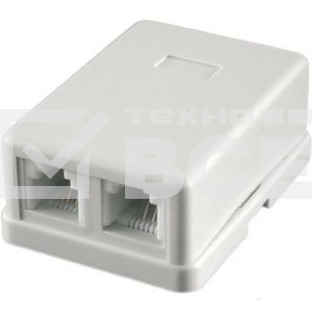 Розетка RJ-11 Двухпортовая, 2х6р4с
