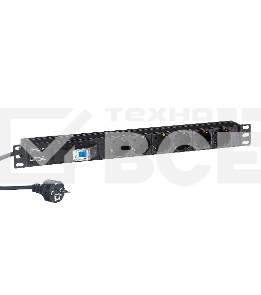 Блок розеток горизонтальный ExeGate ServerPro PDU-19H610 Al-6S-EU2.5-1P, 19
