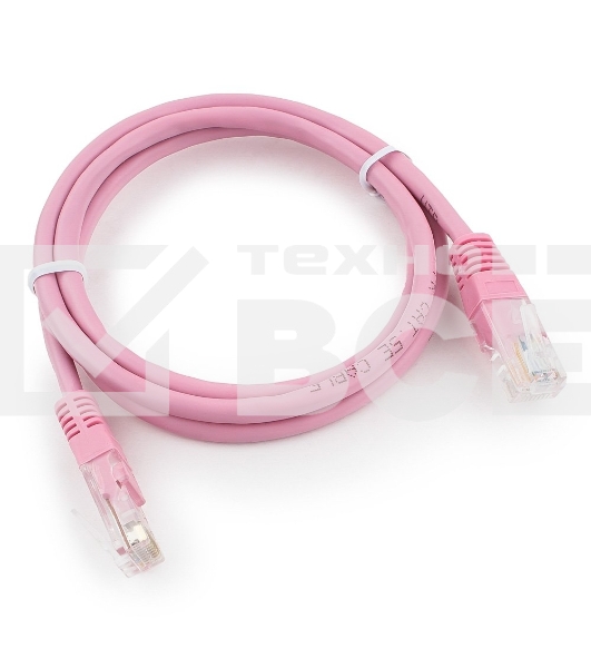 Патч-корд UTP Cablexpert кат.5e, 1м, литой, многожильный (розовый)