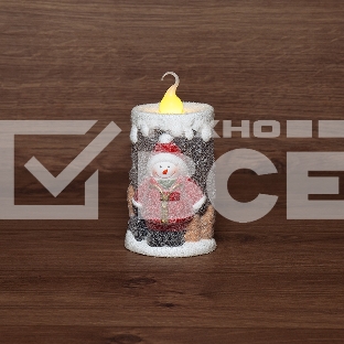 Керамическая фигурка «Свечка со снеговиком» 10.5х9х17.6 см