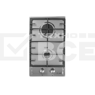 Встраиваемая газовая варочная панель LEX GVS 321 Inox  4000Вт 2 комфорки нерж.сталь