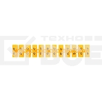 Клеммная винтовая колодка KВ-10 4-10, ток 10 A, полиэтилен желтый Rexant (10 шт./уп.), фото4
