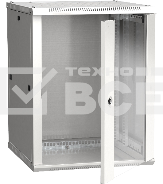 Шкаф ITK LINEA W 15U 600x600 мм дверь стекло, RAL7035