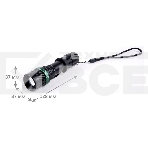 Фонарь Ultraflash E142акку. 220В, черн., CREE 3 ватт, фокус, 3 реж., 18650, пласт. бокс 12187, фото4