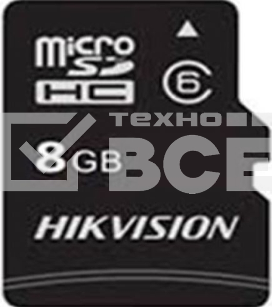 Флеш карта microSDHC 8GB Hikvision HS-TF-C1(STD)/8G/ZAZ01X00/OD <HS-TF-C1(STD)/8G/ZAZ01X00/OD> (без SD адаптера) R/W Speed 90/12MB/s
