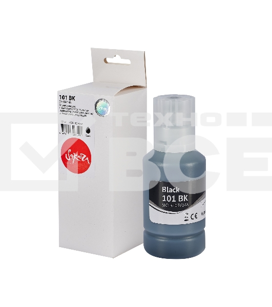 Контейнер с чернилами Sakura C13T03V14A (101 BK) для Epson, пигментный тип, черный, 7500 к., 127 мл.
