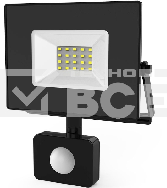 Прожектор светодиодный Gauss Elementary LED 30W 2100lm IP65 6500К с датчиком движения  628511330  Gauss