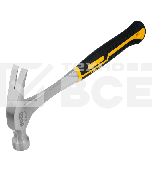 Молоток-гвоздодер Denzel 10423 450 г, цельнометаллический, двухкомпонентная рукоятка