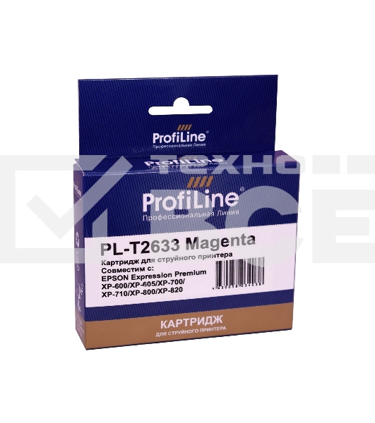 Струйный картридж PL-T2633 для принтеров EPSON Expression Premium XP-600/XP-605/XP-700/XP-710/XP-800/XP-820 с чернилами Magenta ProfiLine