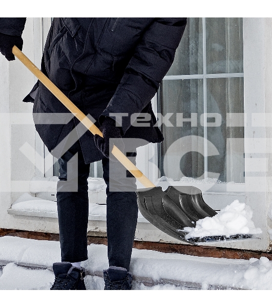 Лопата для уборки снега пластиковая, 350х350 мм, без черенка, Россия Сибртех